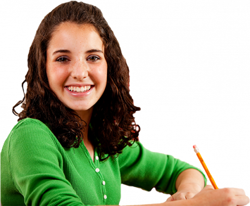 cute girl with green top smiling